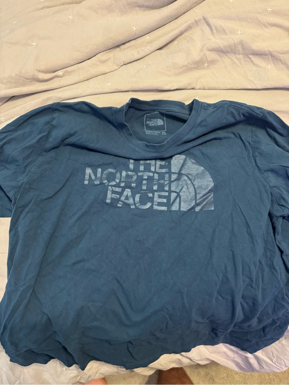 The North Face Navy Blue Long-Sleeve Logo Tee